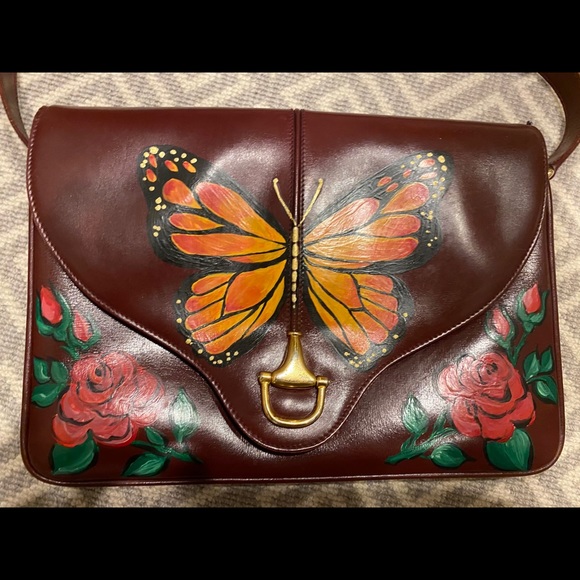 Custom painted vintage Gucci bag - Picture 2 of 6